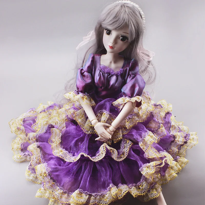 1/3 BJD 60 см кукла игрушки принцесса платье SD кукла 18/26 набор кукол одежда придворное платье Мода девушка подарок игрушки аксессуары - Цвет: Style 6
