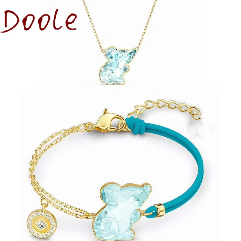 

High Quality SWA 2020 New Fashion Jewelry Ruyi Mouse Crystal Bracelet Women Zodiac Mouse Bracelet Best Birthday Gift