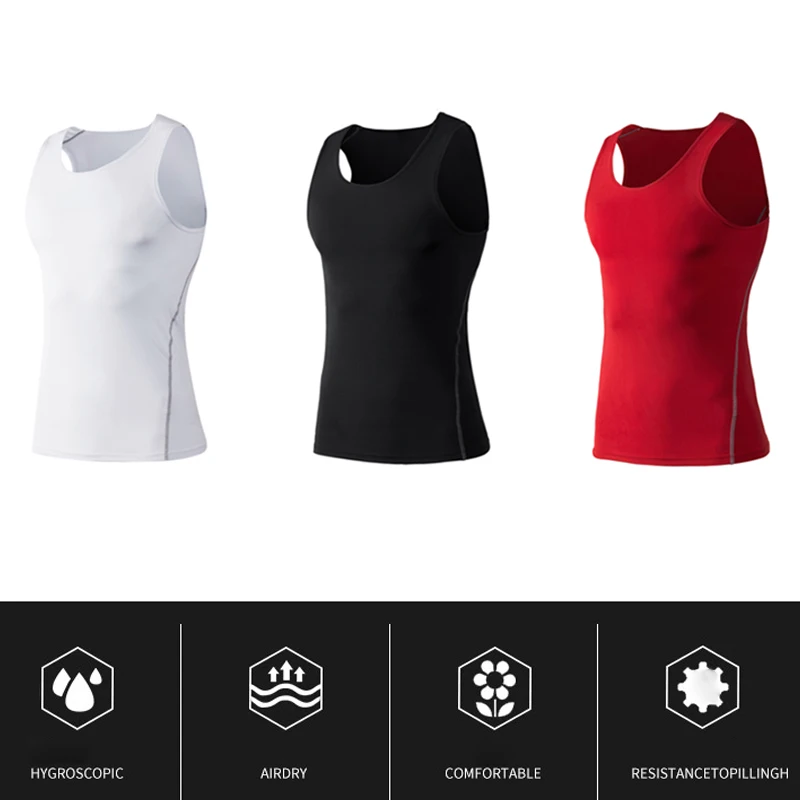 Fashion Fat Male Training Polyester 7 Colors Sport Fitness Gym Athletic Shirts Sleeveless Tops Sport Vest Comfortanble S-3XL
