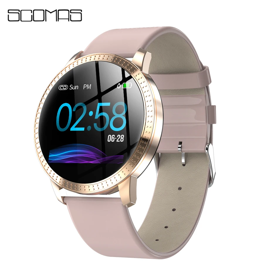 SCOMAS Smart Watch 1.22&quotIPS IP67 Waterproof Tempered Glass Heart Rate Monitor Blood Pressure Oxygen Men Women Smartwatch | Электроника