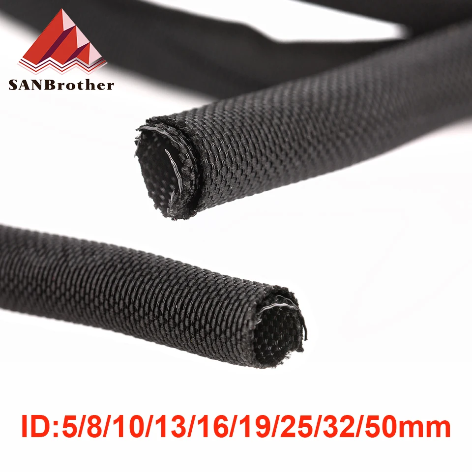 Expandable Braided Cable Sleeve PET Self Closing Insulated Flexible Pipe Hose Wire Wrap Protect 10meters 8mm line organizer pipe protection flexible spiral wrap winding cable wire protector cable sleeve cover tube