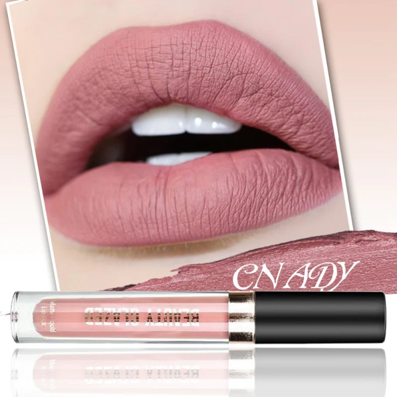 

Beauty Glazed Makeup Liquid Lipstick Sexy Colors Lip Paint Matte Lipstick Waterproof Long Lasting Lip Gloss Make up Cosmetic