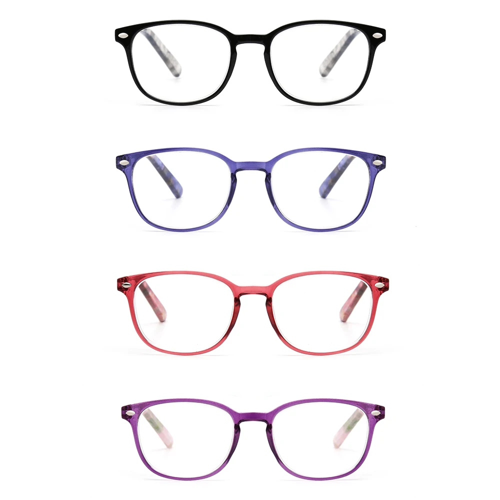 JM Women Spring Hinge Reading Glasses Retro Magnifier Diopter Presbyopic Reading Glasses