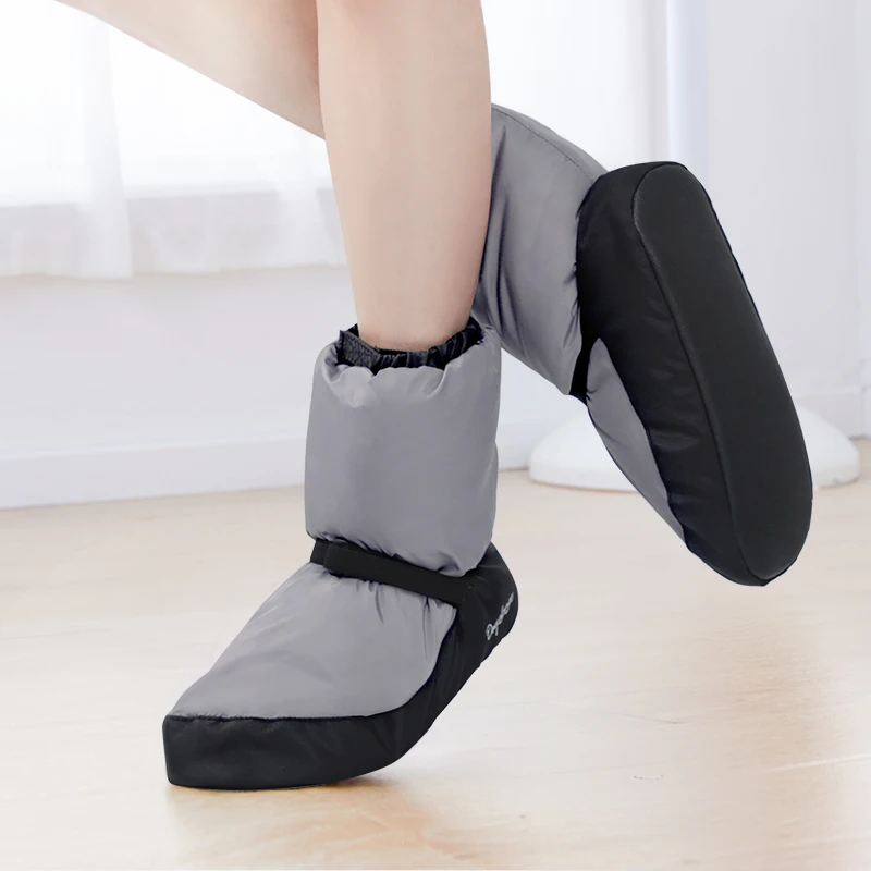 Botines de calentamiento de zapatos de Ballet para mujeres, zapatos de baile nacional, botas de baile de invierno, zapatos de entrenamiento de zapatos de bailarina antideslizantes cálidos _ - AliExpress