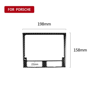 

Carbon Fiber Black GPS Navigation Panel Cover Trim Car Interior Decorative Accessory For Porsche For Macan 2015-18