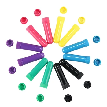 

Portable Essential Oil Blank Nasal Aromatherapy Inhaler Tubes Empty 12pcs nasal inhaler tubes or 24pcs cotton wicks