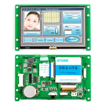 شراء4.3 بوصة HMI للبرمجة كامل اللون TFT شاشة الكريستال السائل مع تحكم دعم أي متحكم 100 قطعة
