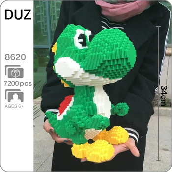

DUZ 8620 Video Game Super Mario Yoshi Big 3D Model DIY Mini Building Blocks Bricks Toy for Children 34cm tall no Box