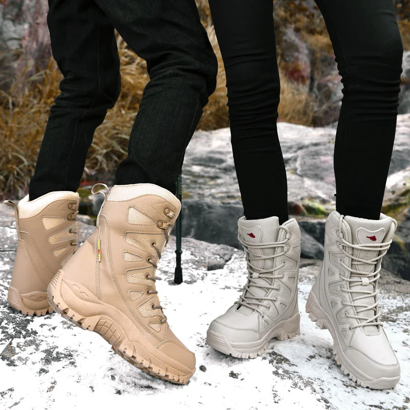 Snow Boots For Men Winter 2022 Fashion Casual Sports Outdoor Sneakers Women Cotton Warm Rubber Footwear Climbing Shoes