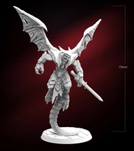 

100mm Resin Model Devil Warrior Figure Sculpture Unpainted DW-031