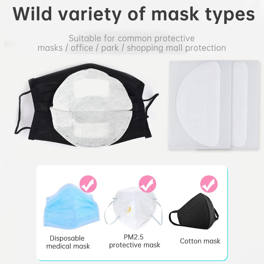 

50pcs Disposable Dustproof 3 Layers Face Mouth Masks Gasket Anti PM2.5 Dust Breathing Safety Inner Replacement Mat Cotton Pad