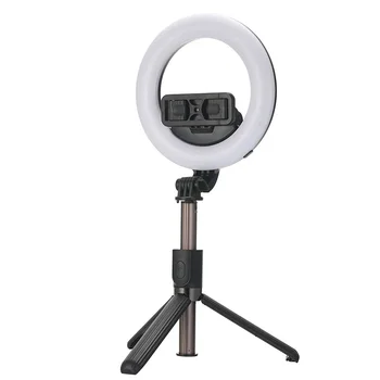 

L07 Wireless Bluetooth Selfie Stick Foldable Handheld Remote Shutter Tripod with 5-inch LED Ring Light for Live Stream