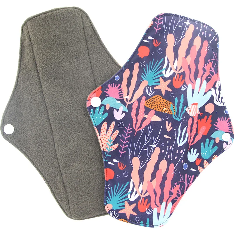 Feminine Reusable Washable Bamboo Towels Charcoal Cloth Sanitary pads Sanitary Napkin Menstrual Panties Pads for Menstruation Liners