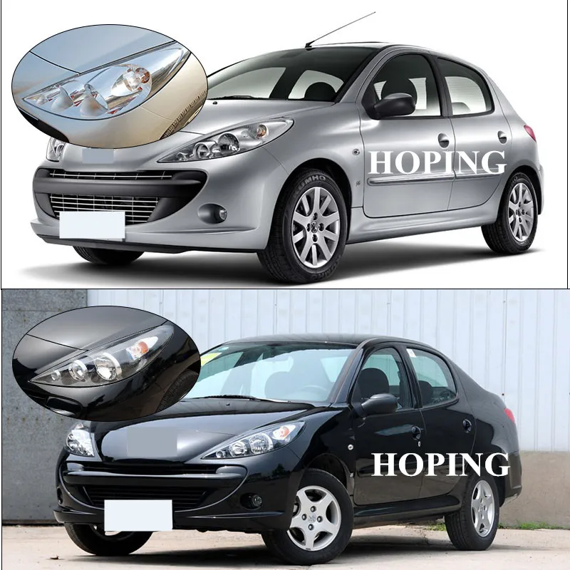 Надеясь на Авто Передние фары головного света для peugeot 207 2009 2010 2011 2012 2013 запасная фара белого типа черного типа 1 шт