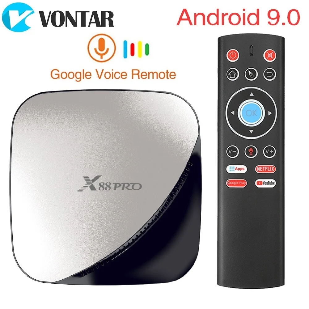 X88 PRO Android 9.0 TV Box Rockchip RK3318 4GB 64GB 2.4G 5GHz Dual Wifi USB3.0 4K 60fps Set Top Box
