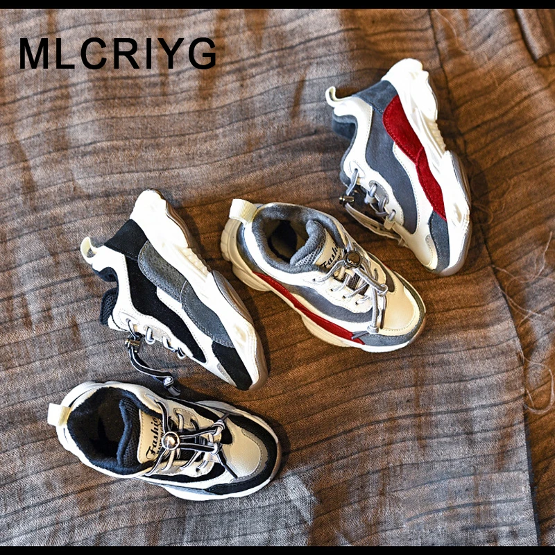 

Kids Sport Sneakers Baby Boys Warm Genuine Leather Sneakers Toddler Girls Brand Shoes Children Casual Sneakers Trainers Winter