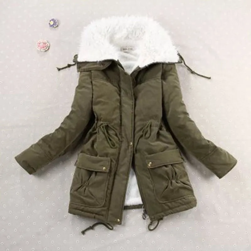 

women jacket coat 2019 winter plus size lapel thick casual coats women warm parkas women clothes