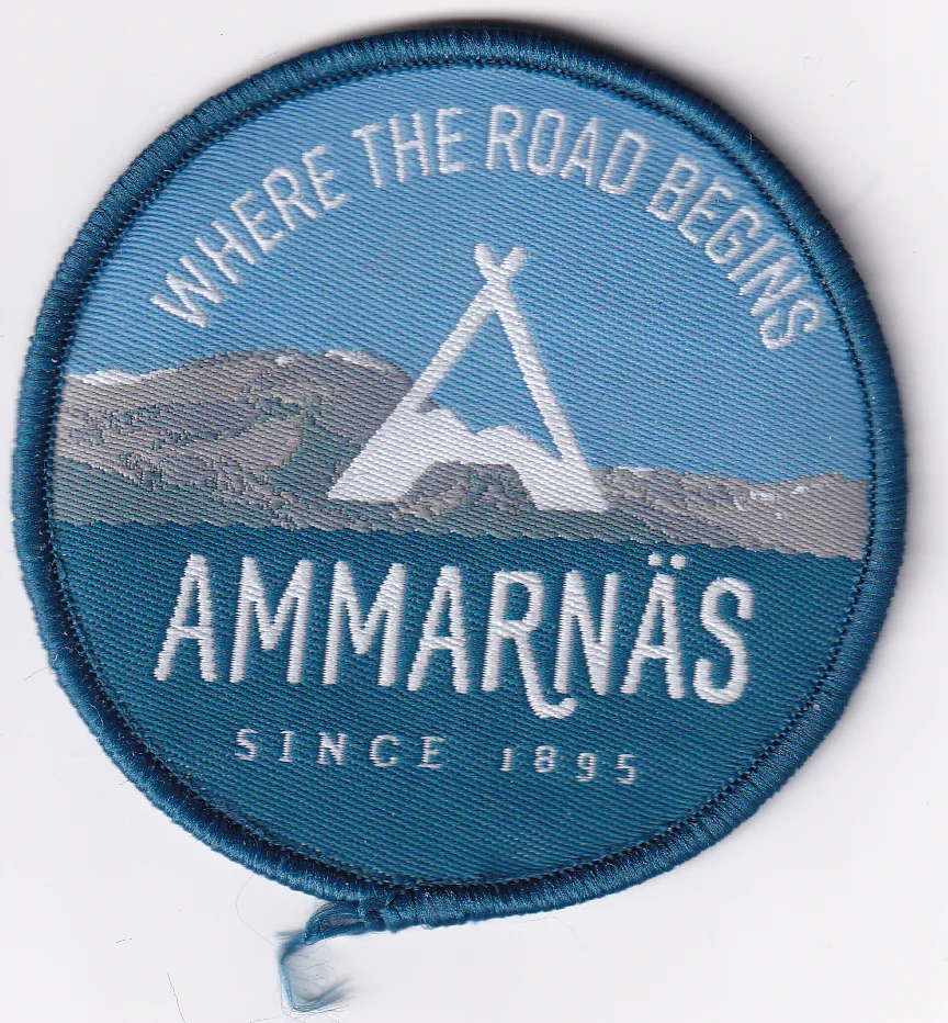 

Custom display of woven label patch: where the road begins