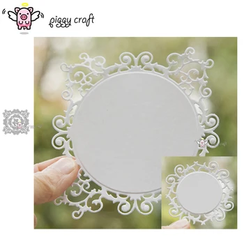 

Piggy Craft metal cutting dies cut die mold 4Pcs Flower lace frame Scrapbook paper craft knife mould blade punch stencils dies