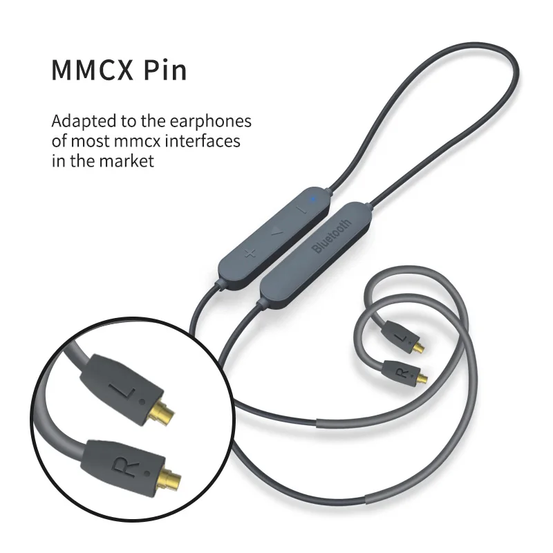 MMCX PIN KZ Bluetooth 5,0 наушники Aptx HD CSR8675 модуль обновления гарнитуры кабель применяется оригинальные наушники KZ AS10 ZST ES4 ZSN ZS10 Pro - Цвет: MMCX PIN