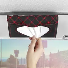 Кожаный Автомобильный солнцезащитный козырек коробка для салфеток автоматический насос Кассетный аксессуары держатель креативные съемные наклейки коробка для салфеток органайзер для автомобиля