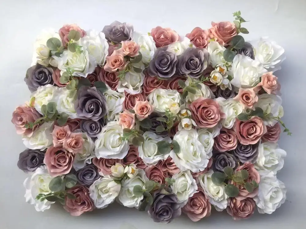 9pcs/lot 3D Artificial flower wall and fake row use Rose new hydrangea for wedding background decoration | Дом и сад