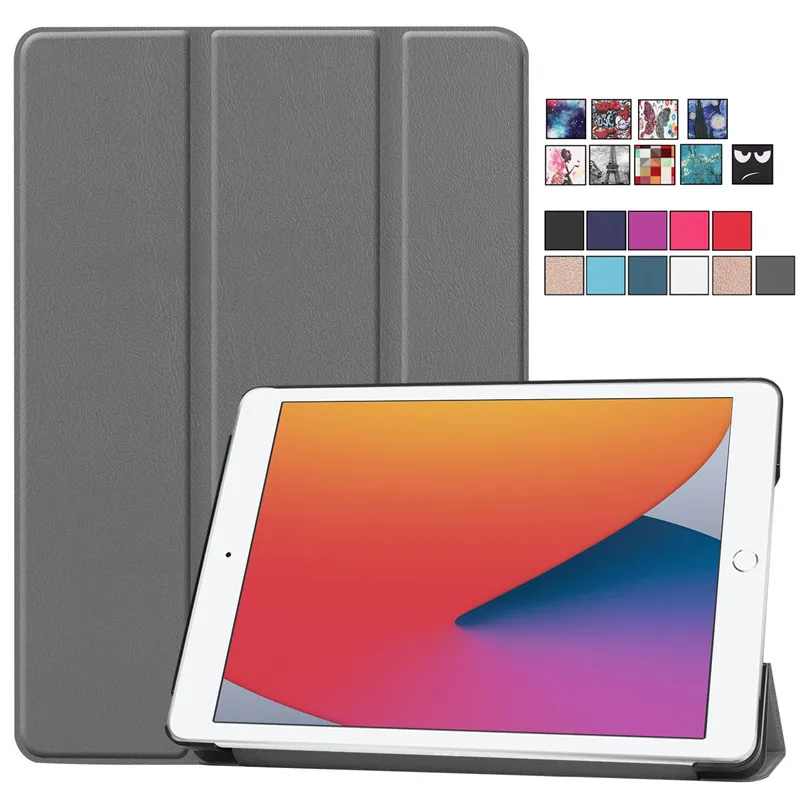 Чехол для iPad 10 2 7 го 8 поколения складная подставка жесткая задняя крышка из