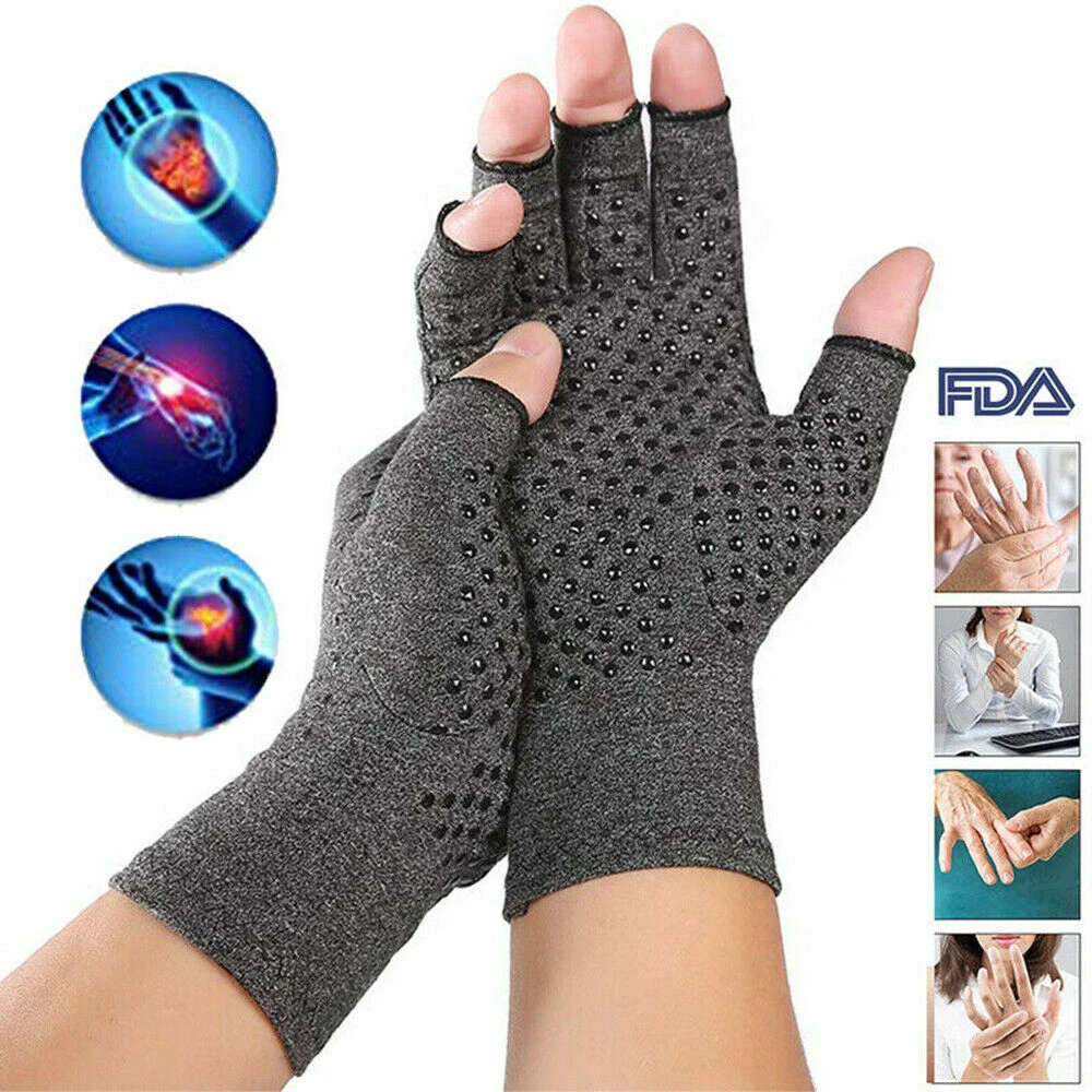1 Pair Compression Arthritis Gloves Premium Arthritic Joint Pain Relief Hand Therapy Open Fingers | Спорт и развлечения