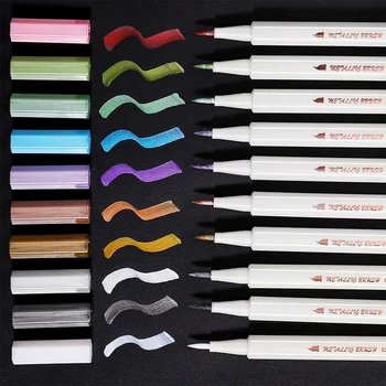 

10 Colors STA Metallic Marker Pen Soft Brush Pen Art Marker Pen Set For Drawing DIY Photo Album Scrapbooking Crafts Card Making