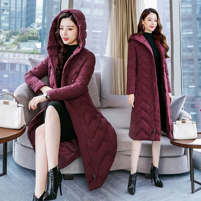 

Cotton-padded Clothes/Cotton Coat Fashion Elegant Versatile Elegant Hooded Korean-style Fashion 2018 Autumn Long Sleeve
