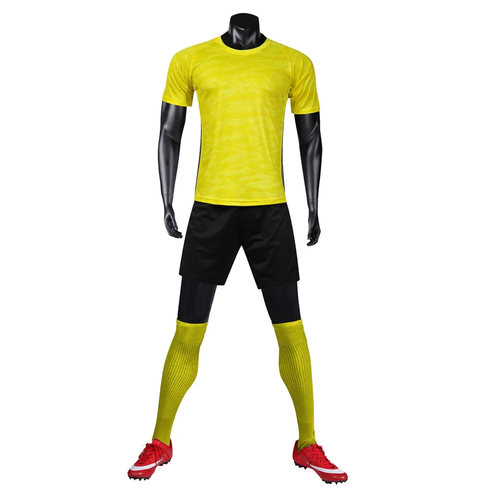 JB812 YELLOW Новые пустые футбольные майки для взрослых, наборы, survete, мужские футболки, мужская форма для студентов колледжа, футбольные рубашки, Futbol, Тренировочный Набор, печать на заказ - Цвет: JB812 YELLOW