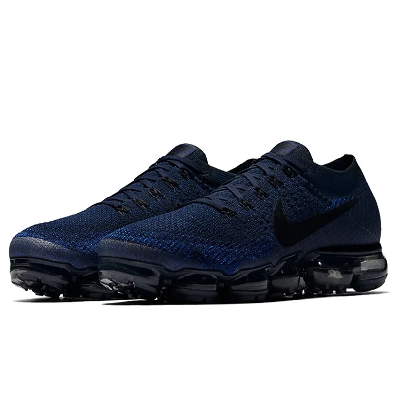 Оригинальные мужские кроссовки Nike Air VaporMax Flyknit противоударные прочные нескользящие кроссовки для бега легкие удобные 849558 для отдыха