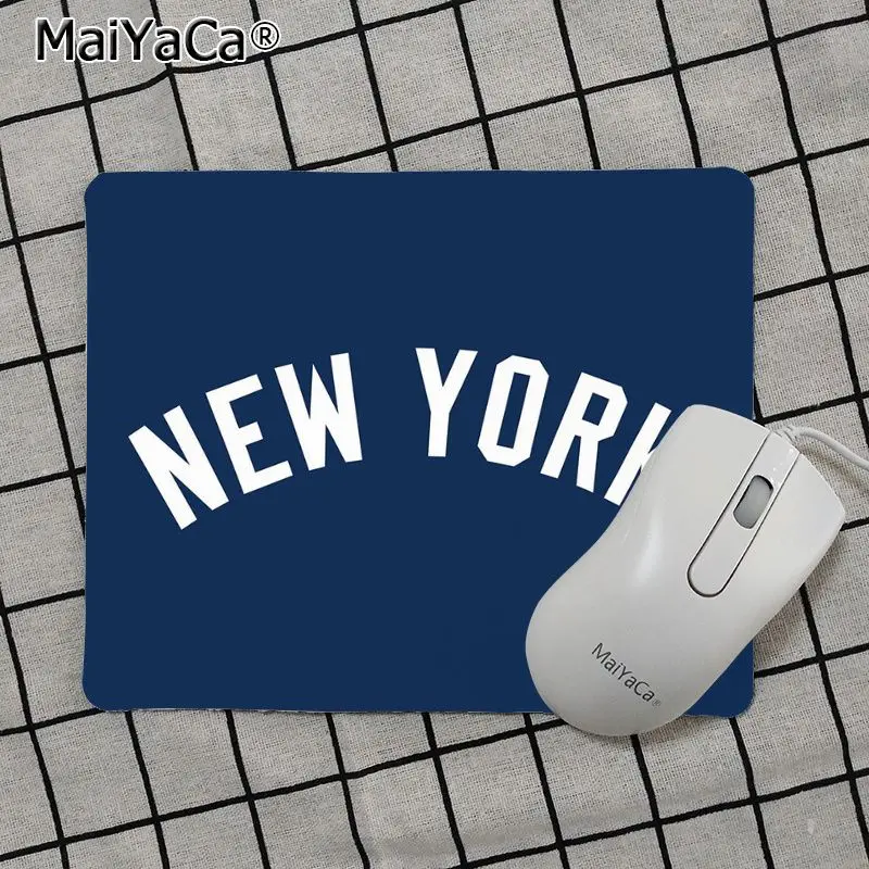 Maiya Высокое качество Нью-Йорк Yankees противоскользящие прочные силиконовые компьютерные коврики Лидер продаж подставка под руку мышь - Цвет: No Lock Edge25x29cm