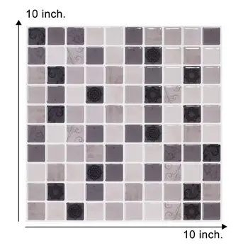 EasyTiles Kitchen Waterproof 3D Mosaic Peel And Stick Tiles Resit To Heat Moisture Vinyl Wallpaper For RV Room Refresh #8211 1 Sheet tanie i dobre opinie CN(Origin) 3D Sticker Modern For Refrigerator For Cabinet Stove For Tile For Wall Furniture Stickers Switch Panel Stickers