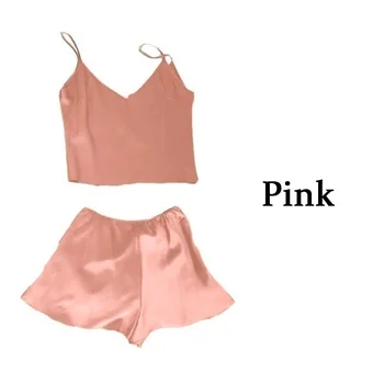 

Sexy Women Pajamas Mini Tank Crop Tops Shorts Set Sleepwear Nightwear