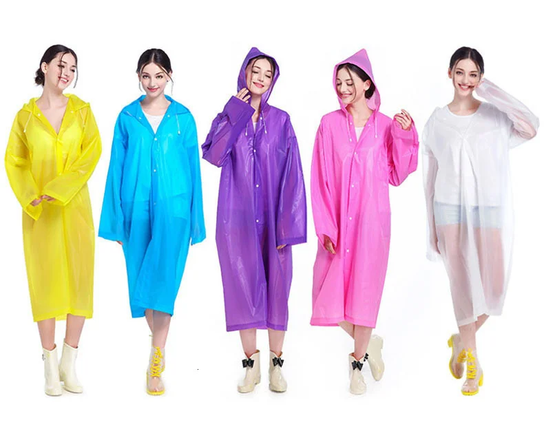 Rain Coat Mulheres Claro Transparente Camping Impermeável Rainwear Suit