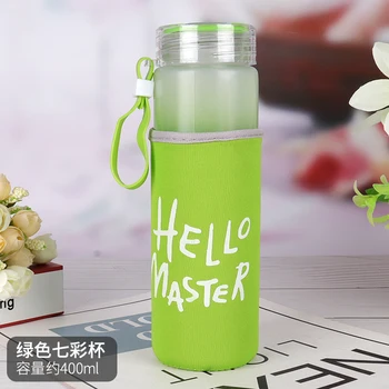 

Travel Simple Glass Cup Clear Transparent Portable Cup Bottle Heat Resistant Juice Verres Pour Boire Drinking Glassware AD50GC