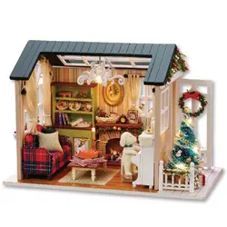 Кукольный дом Миниатюрный Кукольный кукольный домик CUTEBEE, деревянная мебель для дома, игрушки для детей, праздничные дни Z009