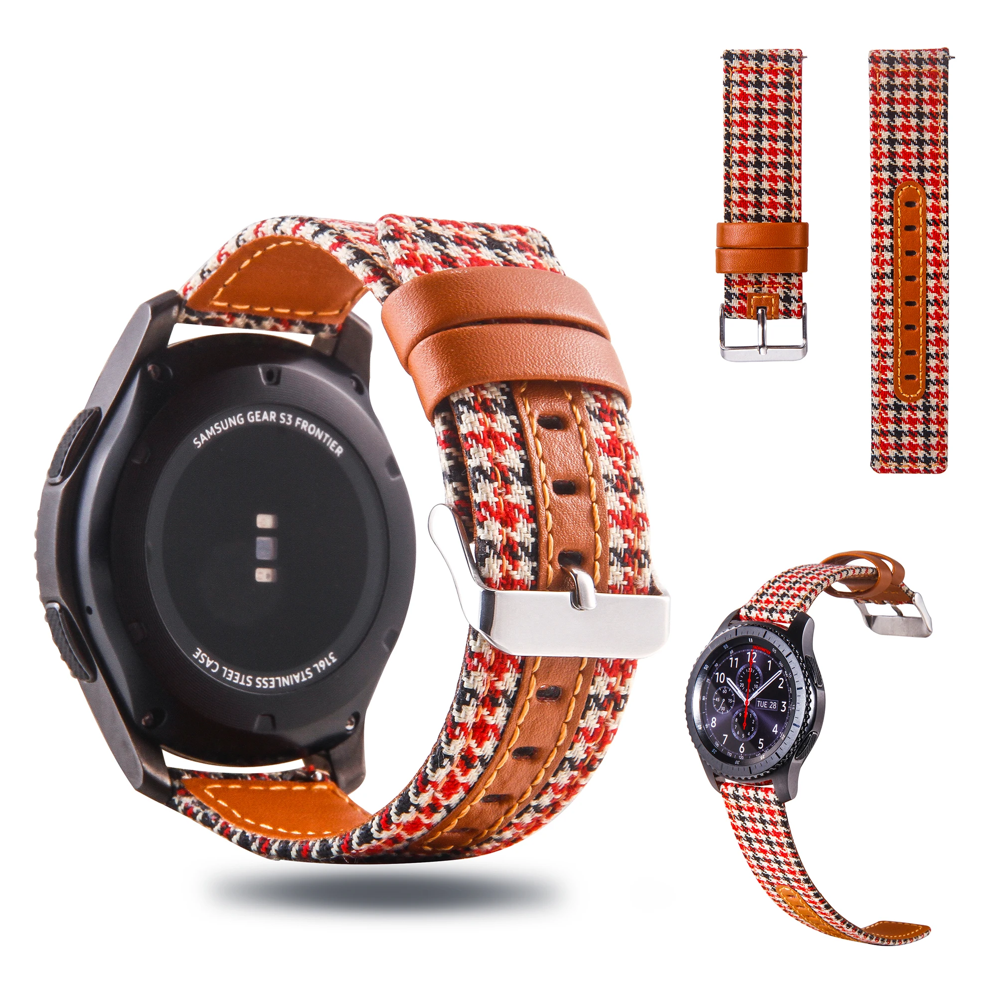 

20mm 22mm Canvas Watch Band for Amazfit GTR 47mm Nylon Leather Quick Release Strap for Amazfit GTR 42mm Amazfit Bip Correa