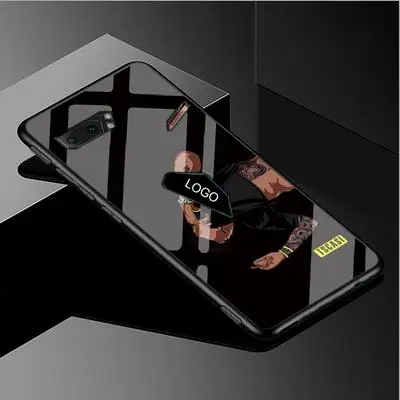 Чехол для Asus ROG Phone2 ZS660KL из закаленного стекла с мультипликационным рисунком из мягкого силикона с узором чехол для ASUS ROG Gaming Phone 2 задняя крышка - Цвет: Прозрачный