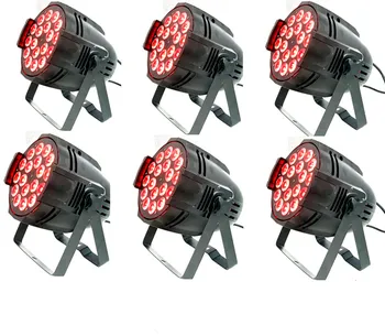

6pcs/lot LED par 18x12W RGBW 4in1 Quad LED Par Can Par64 led spotlight dj projector wash lighting stage light light
