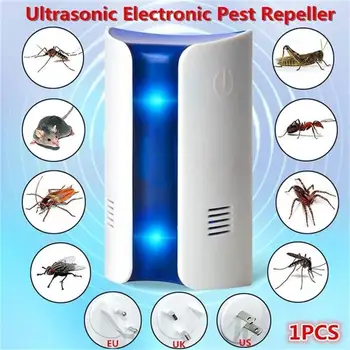 

Mosquito Repellent Ultrasonic ABS Cockroach Home Mice Pests Control Electronic Pest Repeller Mouse Expeller 50*13.5mm