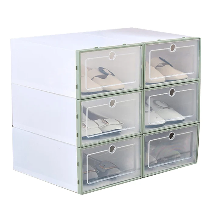 Прозрачная пластиковая коробка для обуви, толстая раскладушка, дизайн, для хранения обуви, артефакт, органайзер для хранения, бытовые инструменты для хранения, DTT88