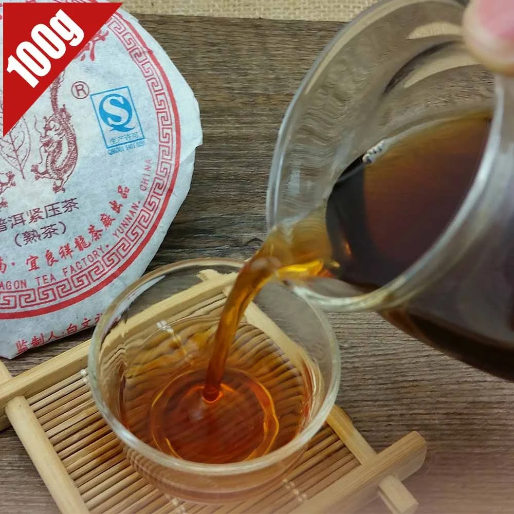 2009 Yunnan Shu Pu erh Чай 100 г старые длинные спелые Пу erh|Чаедробильные машины| |