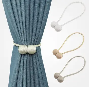 

Magnetic Curtain Ties Cowhells Magnet Fastens Curtain Strap Curtains Buckle Window Screening Ball Clip Holder Curtain Hooks SN