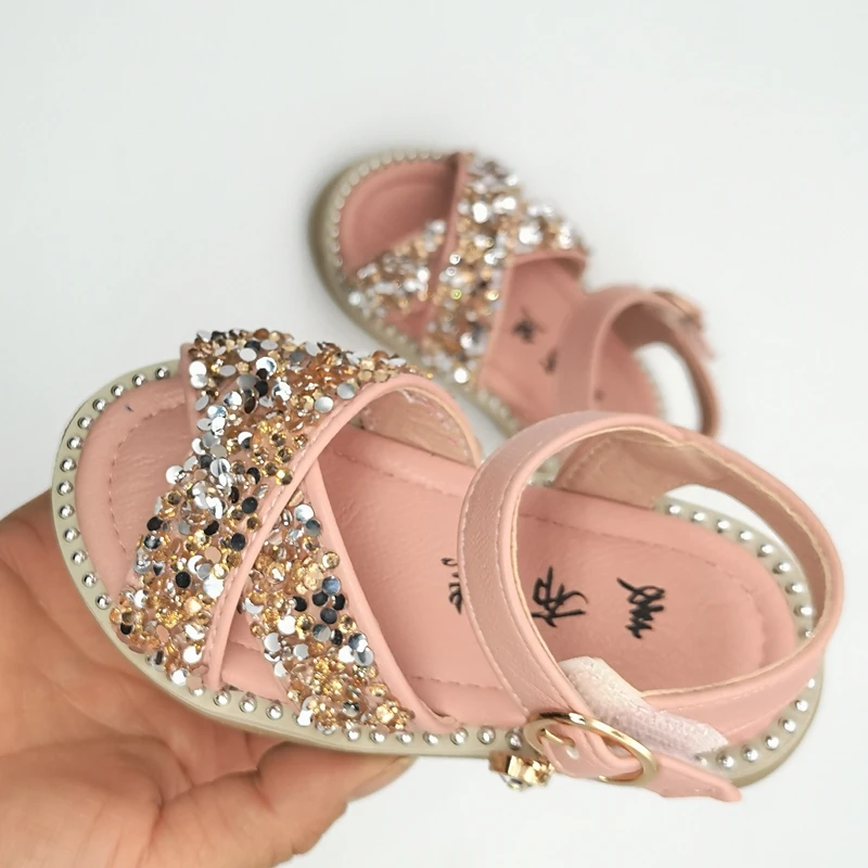 11.5-15.5cm Baby Bling Shoes Girl Baby Sandals Infant Sequin Rhinestone Summer Sandals Kid Girls Princess Party Dress Shoe For kids shoes,kids sandals,baby sandals,sandals and clogs