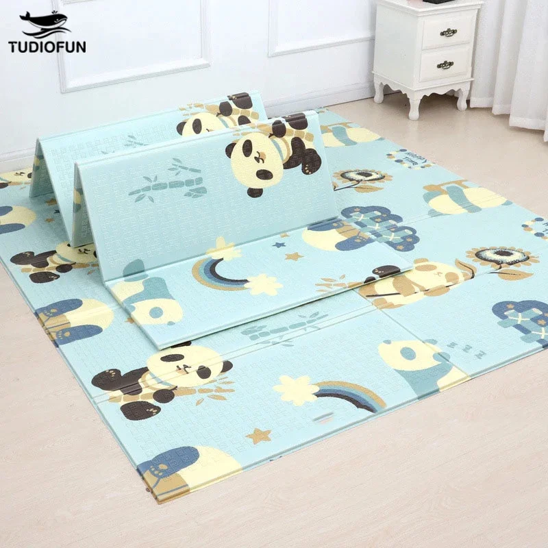 Large Size Foldable Cartoon Baby Play Mat Xpe Puzzle Childrens Mat Baby Climbing Pad