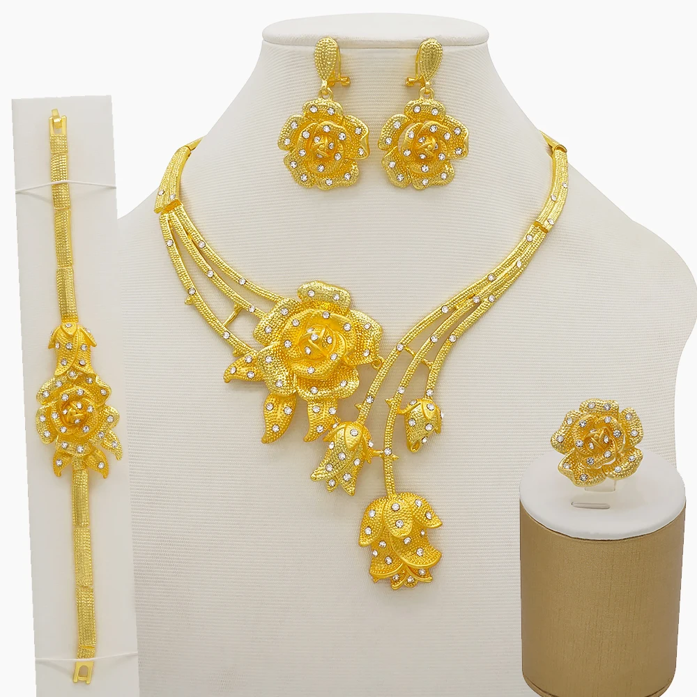 Dubai Gold Jewelry Sets African Bridal 