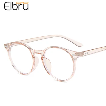 

Elbru TR90 Glasses Frame Ultralight Clear Lens Optical Eyeglasses Transparent Color Plain Spectacles Men Women Reading Glassses
