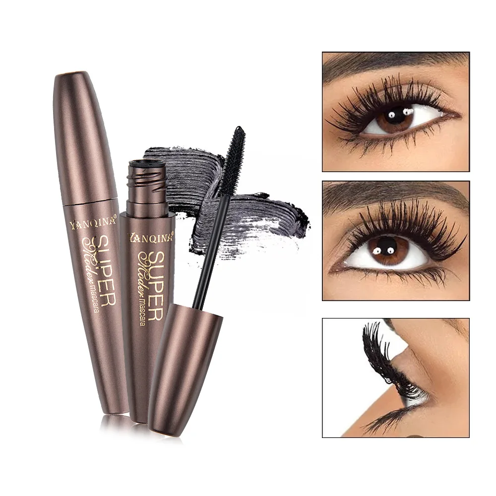 Lash 4D Mascara Silicone Brush Head Eyelash Makeup Black Lengthening Curling Thick Eye Lashes Extension Waterproof maskara